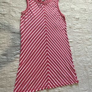 Max Studio Coral and White Chevron Striped Women’s Dress